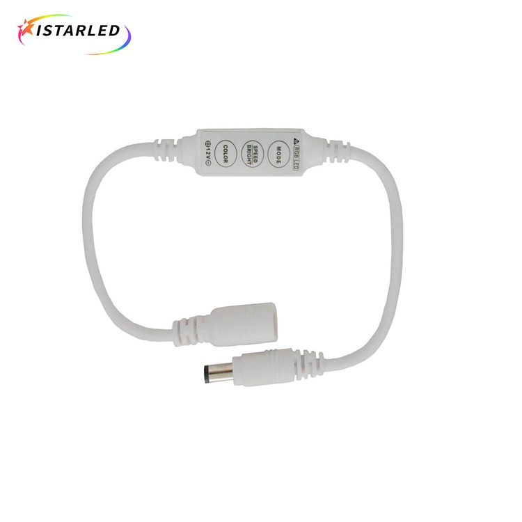 Mini 3 keys 12v single color led controller