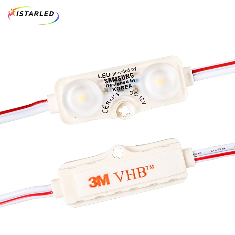 2pcs smd2835 single color led module with lens