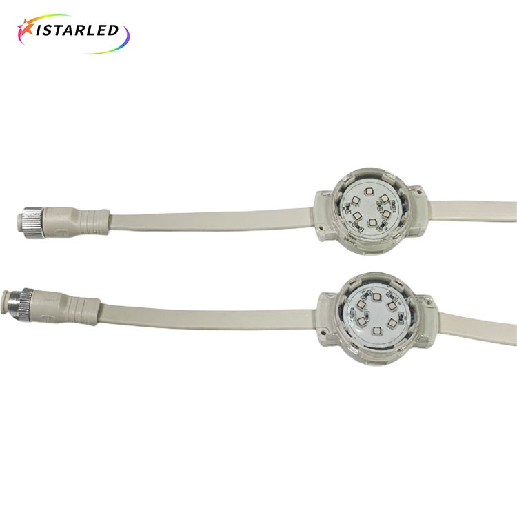 DC24v 40mm DMX512 6LED 3535 flat pixel light IP68